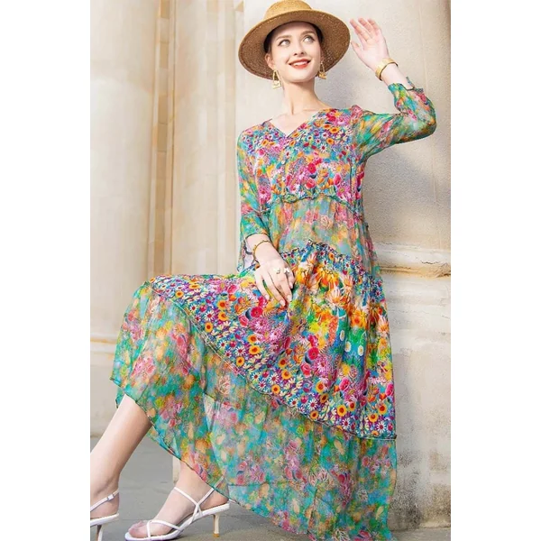 Robe Bohème Longue et Large – Charline