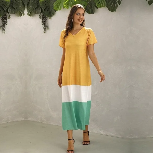 Robe Bohème Longue Rayée