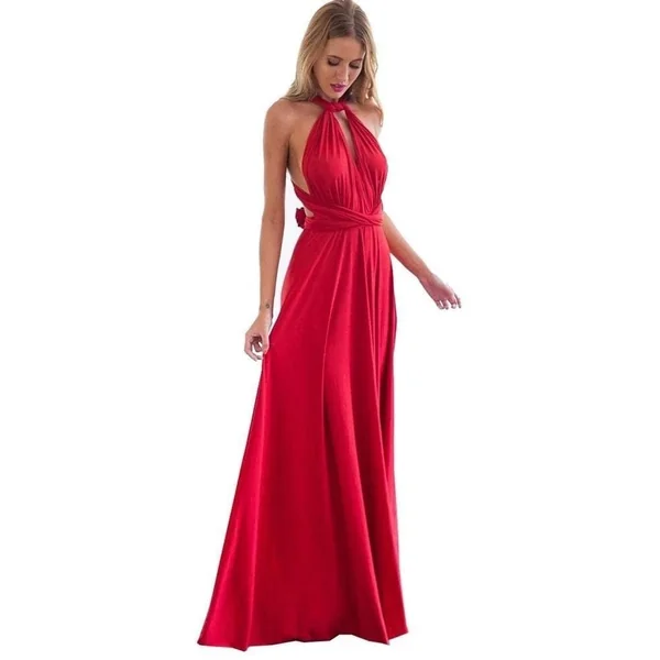 Robe Bohème Mariage Robe Longue Rouge