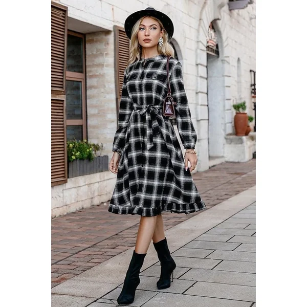 Robe Bohème Noire Hiver