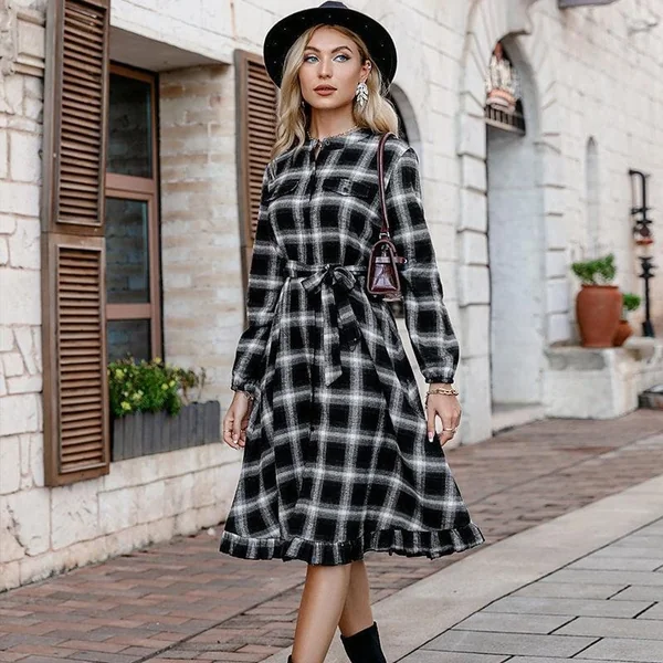 Robe Bohème Noire Hiver