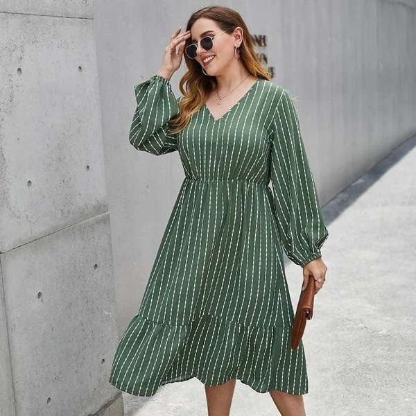 Robe Bohème Rayure Verticale