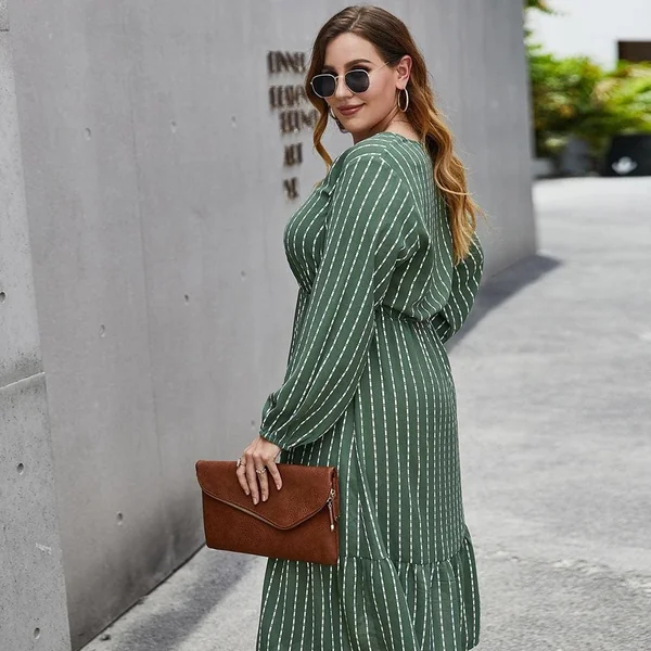 Robe Bohème Rayure Verticale