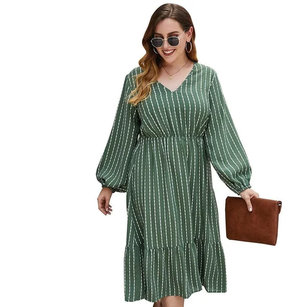 Robe Bohème Rayure Verticale