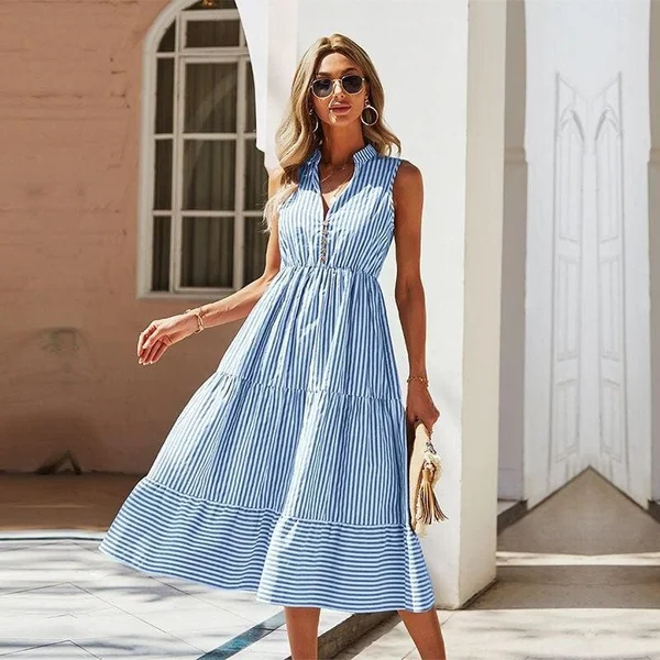 Robe Bohème Rayée