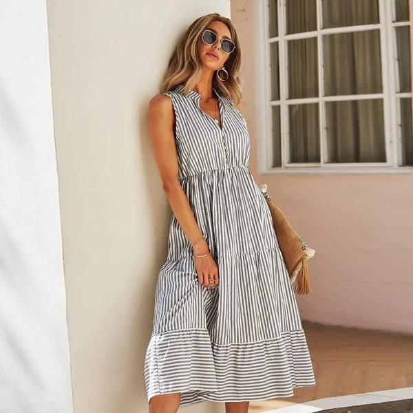 Robe Bohème Rayée