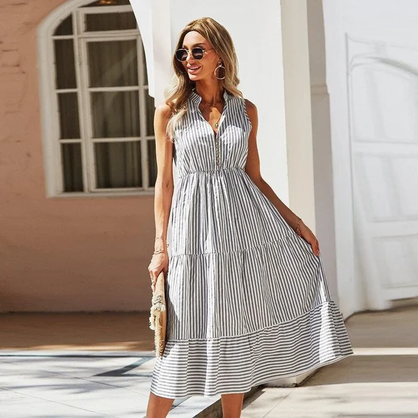 Robe Bohème Rayée