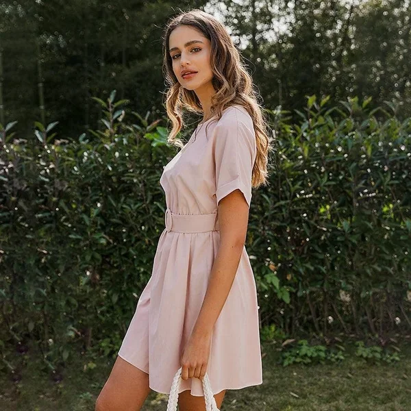 Robe Bohème Rose Poussière