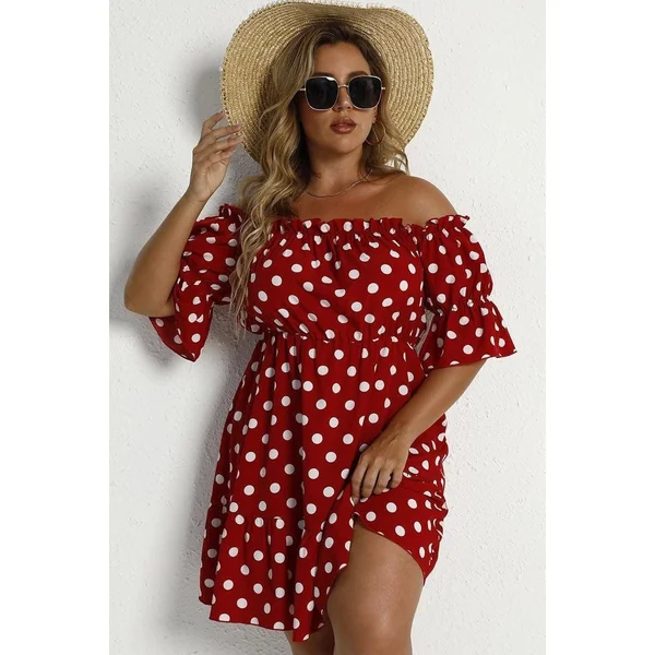 Robe Bohème Rouge Et Blanche