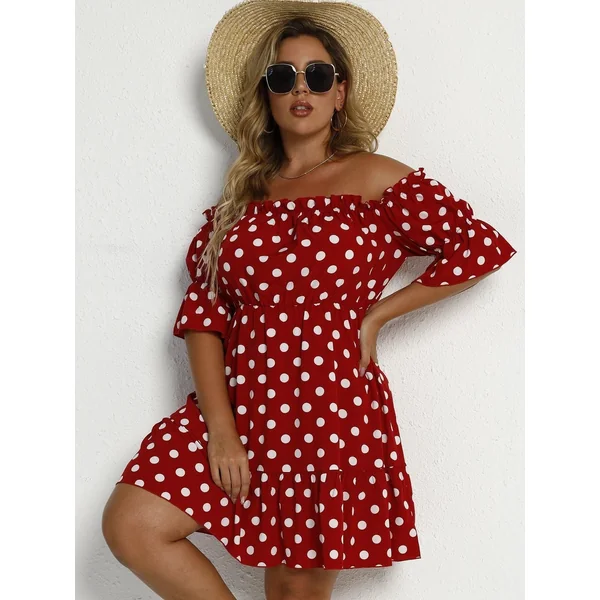 Robe Bohème Rouge Et Blanche