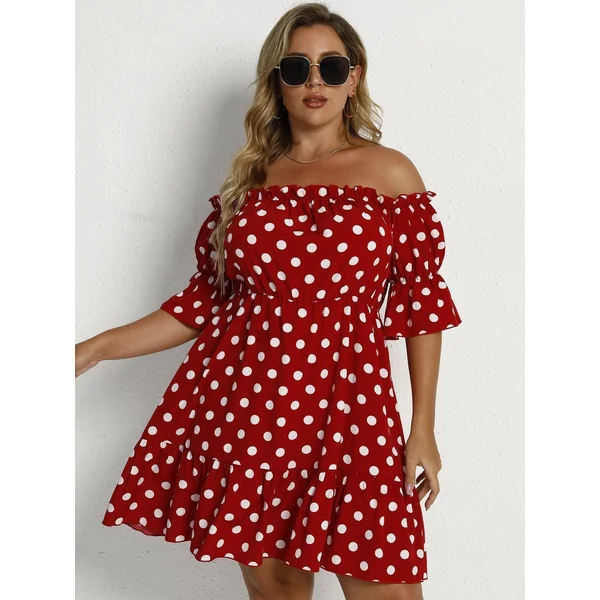 Robe Bohème Rouge Et Blanche