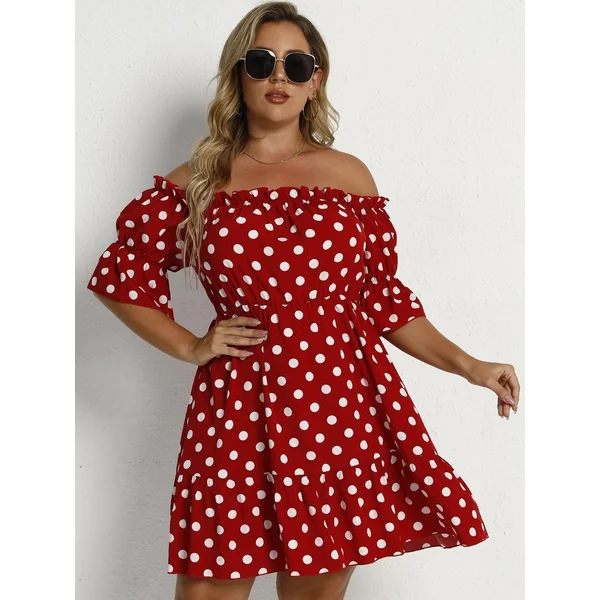 Robe Bohème Rouge Et Blanche