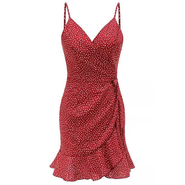 Robe Bohème Rouge à Nœud – Iris