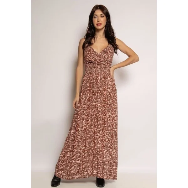 Robe Bohème Terracotta Fleurie