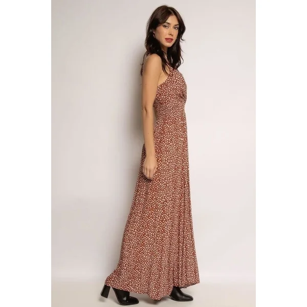 Robe Bohème Terracotta Fleurie