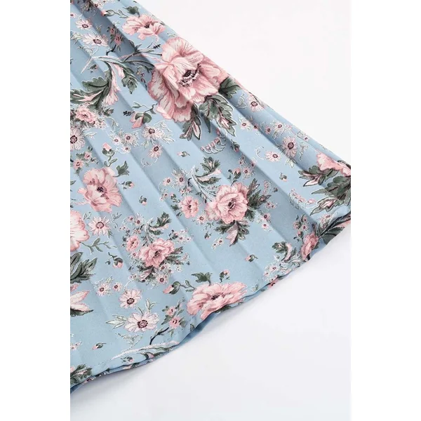 Robe Bohème Turquoise à Ceinture – Annabelle