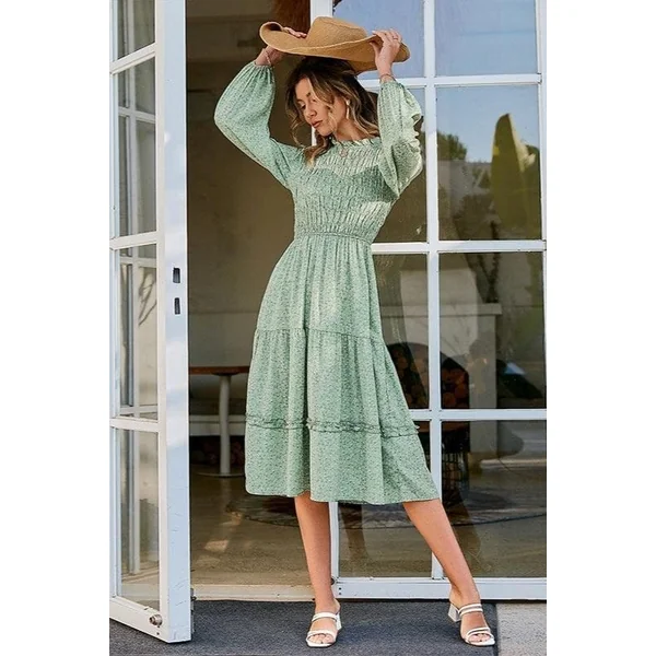 Robe Bohème Vert Clair
