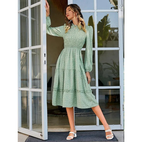 Robe Bohème Vert Clair