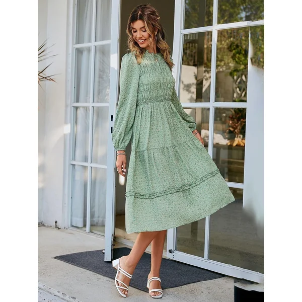 Robe Bohème Vert Clair