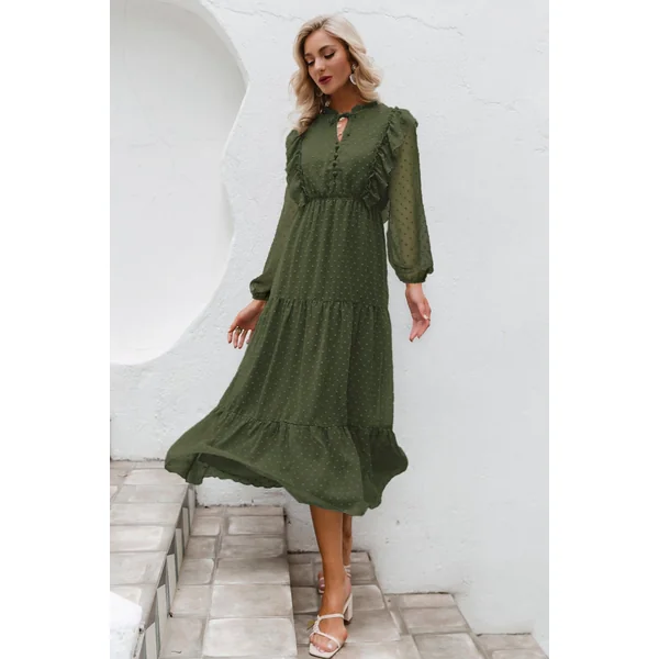 Robe Bohème Vert Olive
