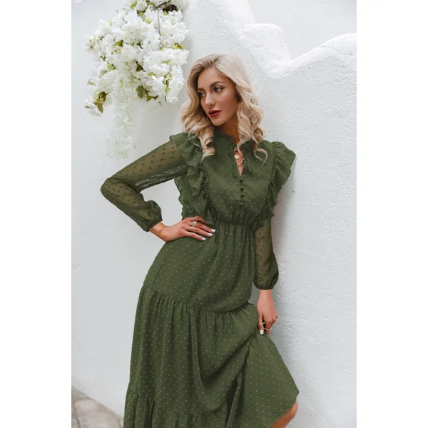 Robe Bohème Vert Olive