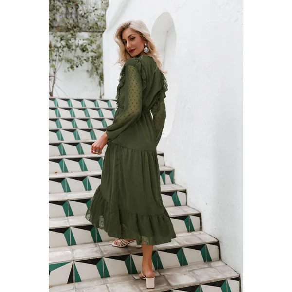 Robe Bohème Vert Olive
