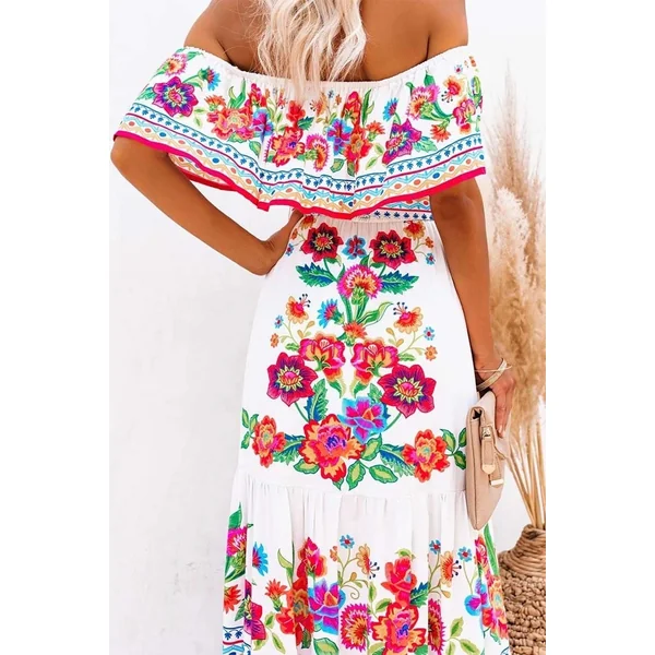 Robe Bohème à Col Bateau – Léa