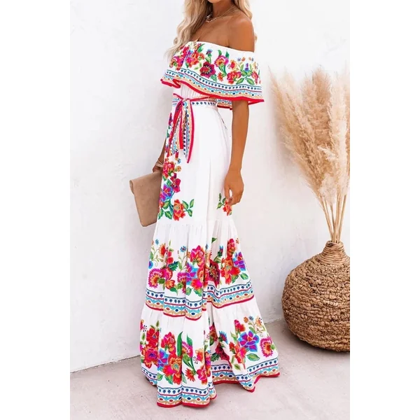 Robe Bohème à Col Bateau – Léa