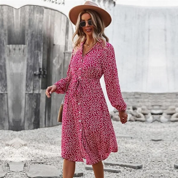 Robe Bohème à Imprimé Floral