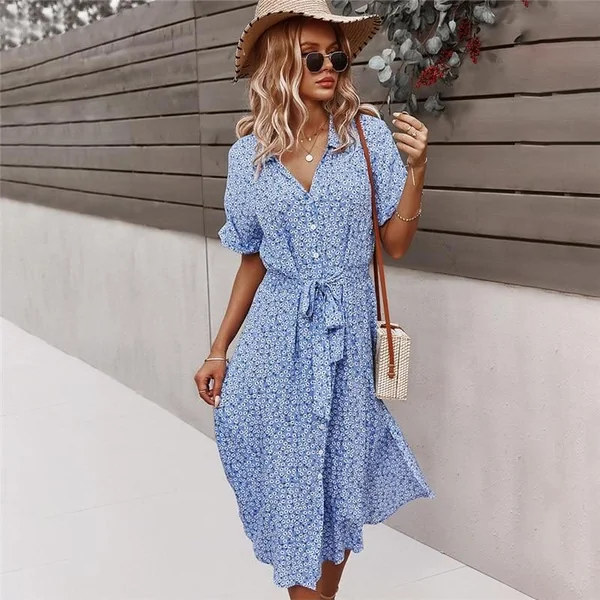Robe Bohème à Imprimé Floral