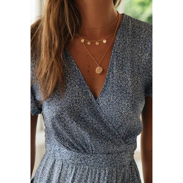 Robe Bohème à Manches Courtes – Iris