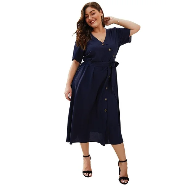 Robe Boutons Asymétriques