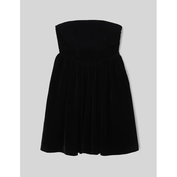 Robe bustier en velours Noir