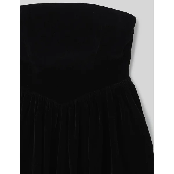 Robe bustier en velours Noir