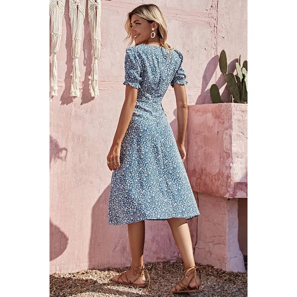 Robe Champêtre Chic Bleue