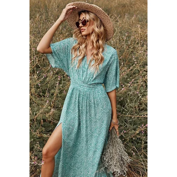 Robe Champêtre Chic Turquoise