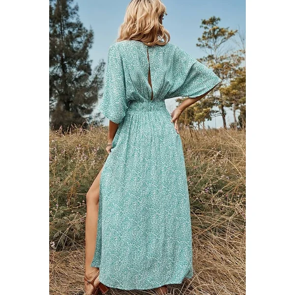 Robe Champêtre Chic Turquoise