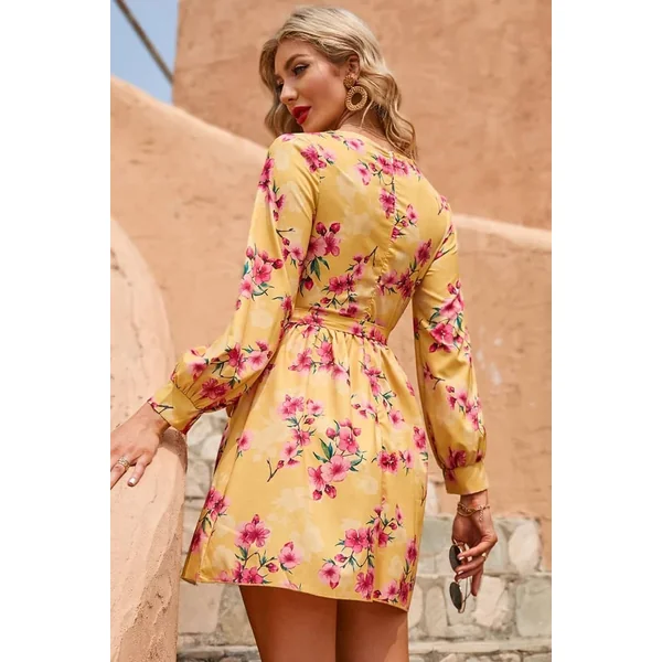 Robe Champêtre Courte Jaune