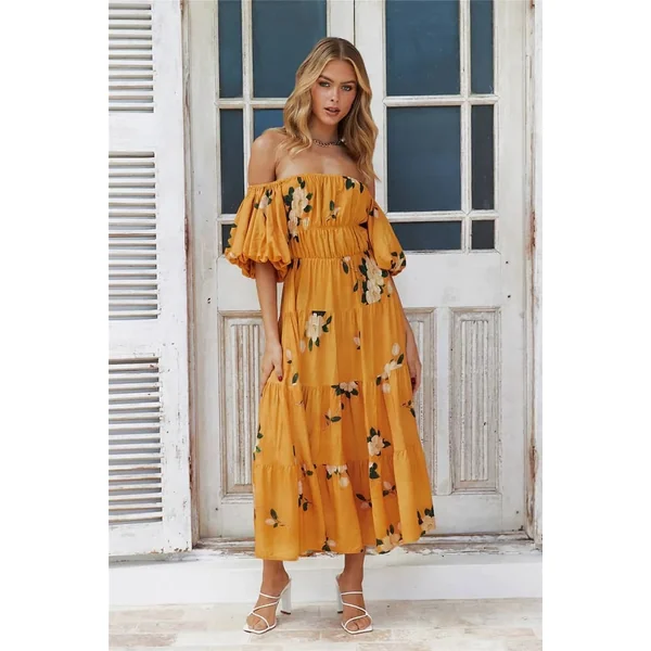 Robe Champêtre Jaune