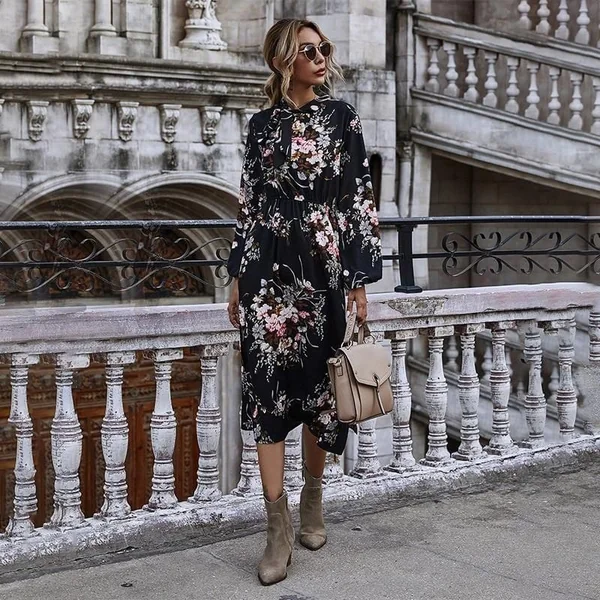 Robe champêtre longue & chic