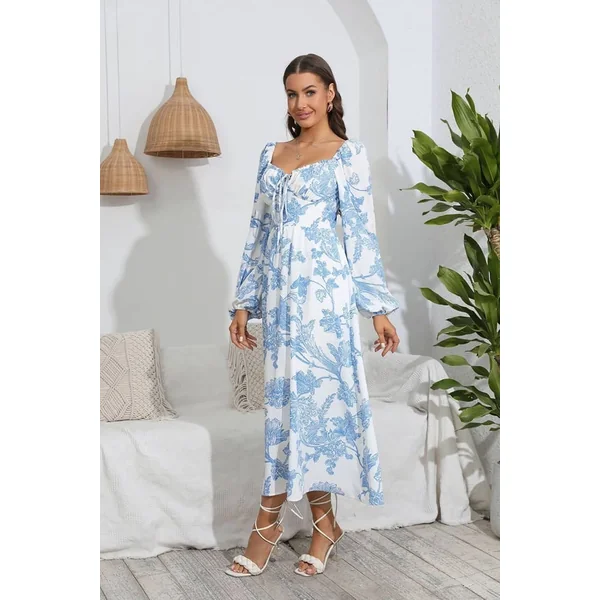 Robe Champêtre Longue Et Avec Manche