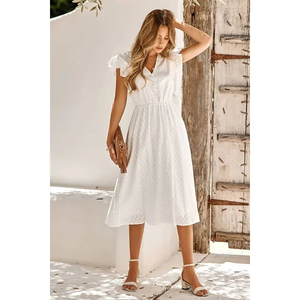Robe Champêtre Mi-Longue Fluide