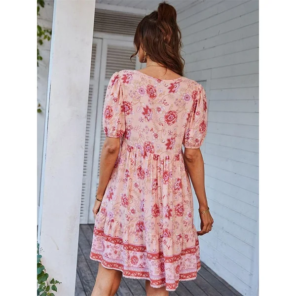 Robe champêtre à imprimé floral
