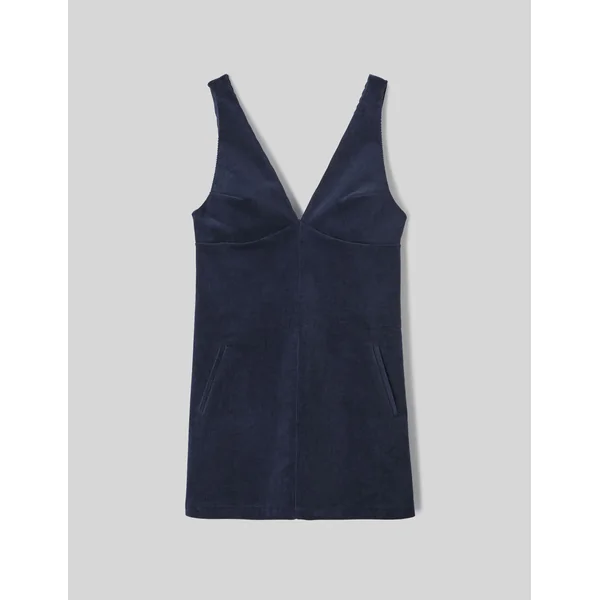 Robe chasuble velours Bleu foncé