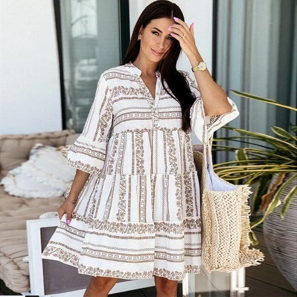 Robe chic champêtre pour femmes décontractées
