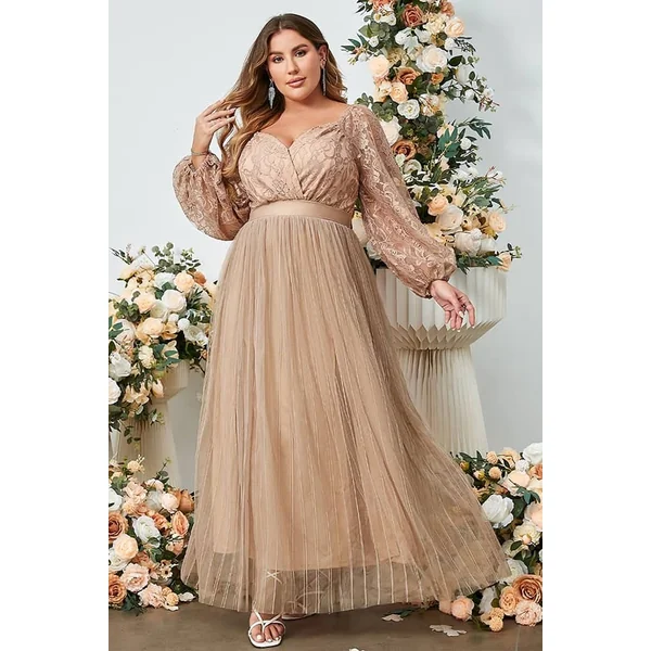Robe Chic Et Champêtre Longue Grande Taille Rose
