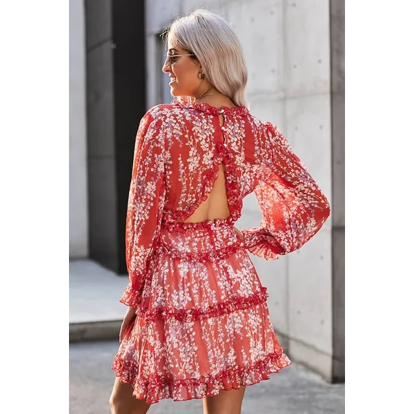 Robe Cocktail Courte Champêtre