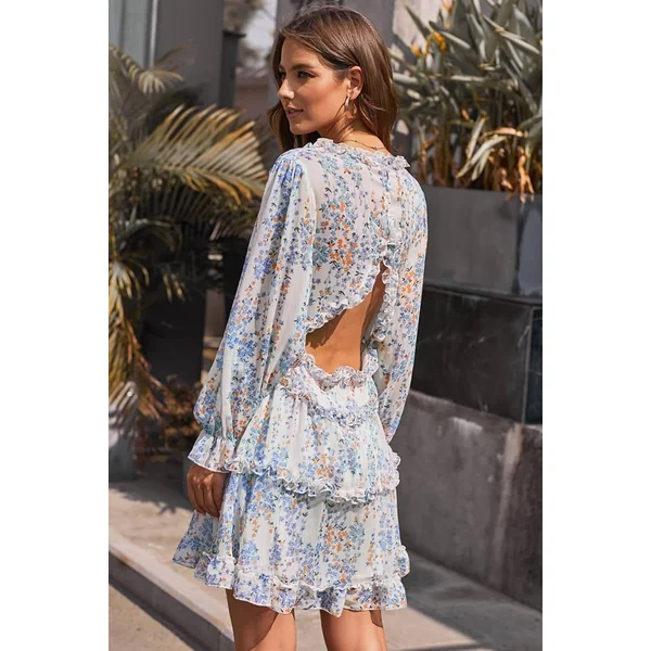 Robe Cocktail Courte Champêtre