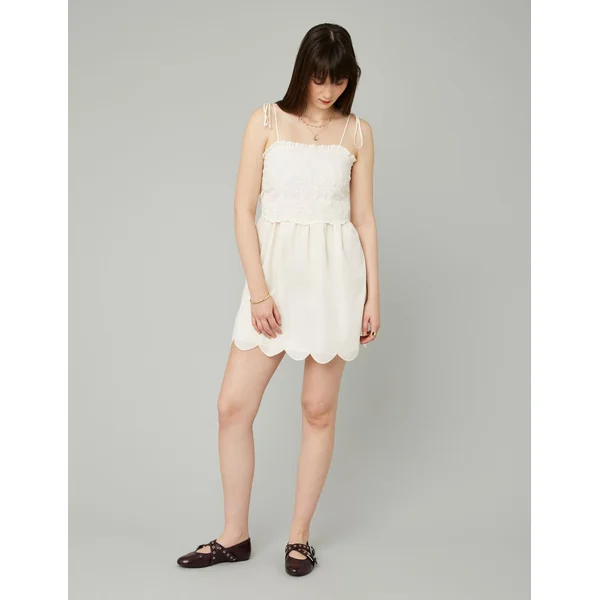 Robe courte Blanc écru