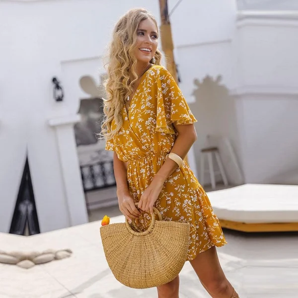 Robe courte bohème & chic